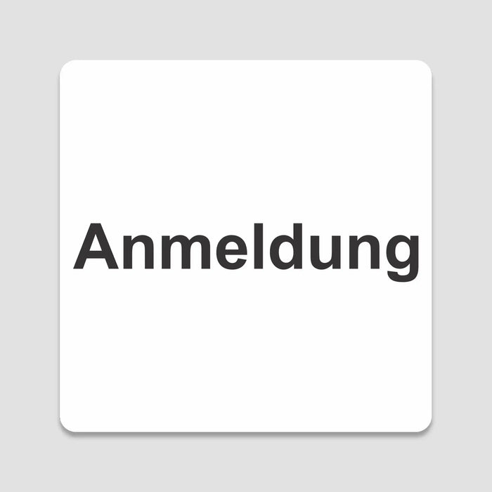 Blacked LaserTEC Leitsysteme - Acryl Schild - Eckig 12 x 12 cm - Selbstklebend - Weiß Matt - UV beständig - Für Innen und Außen (Achtung)