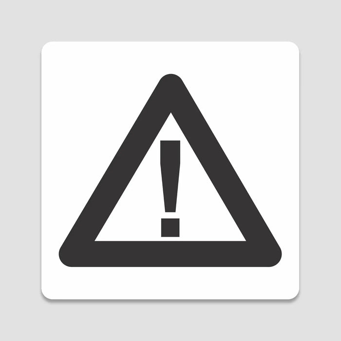 Blacked LaserTEC Leitsysteme - Acryl Schild - Eckig 12 x 12 cm - Selbstklebend - Weiß Matt - UV beständig - Für Innen und Außen (Achtung)
