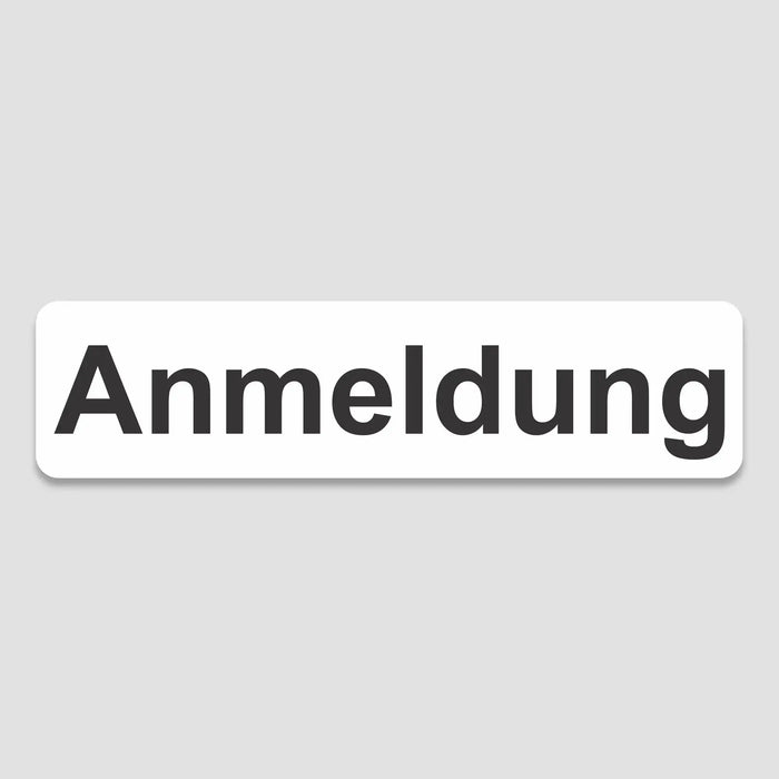 Blacked LaserTEC Leitsysteme - Acryl Schild - Eckig 4 x 16 cm - Selbstklebend - Weiß Matt - UV beständig - Für Innen und Außen (Achtung)