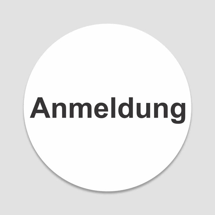 Blacked LaserTEC Leitsysteme - Acryl Schild - Rund 10 cm Durchmesser - Selbstklebend - Weiß Matt - UV beständig - Für Innen und Außen (Achtung)