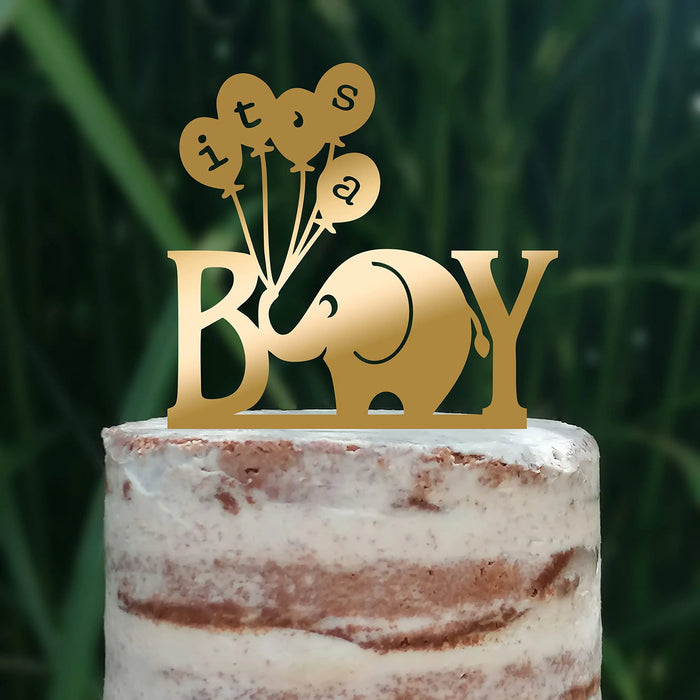 Cake Topper (It's a Boy) Junge Baby Party Shower Torte Kuchen Deko (Beere)