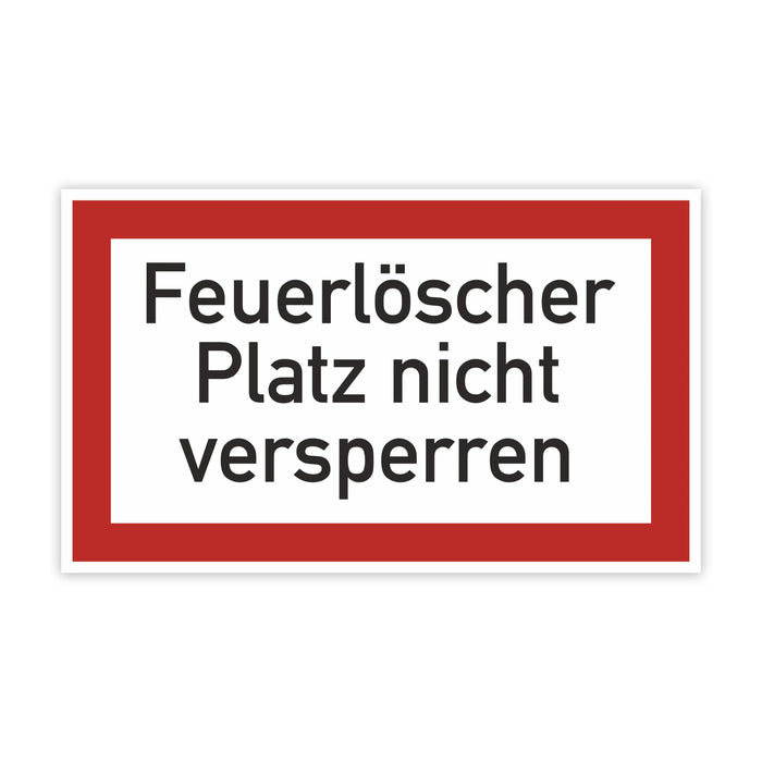 Hinweisschild - Feuerlöscher - Brandschutzeinrichtung - DIN 4066 - Schild Für Innen und Aussen - PVC Aufkleber - selbstklebend - 120x200mm becline
