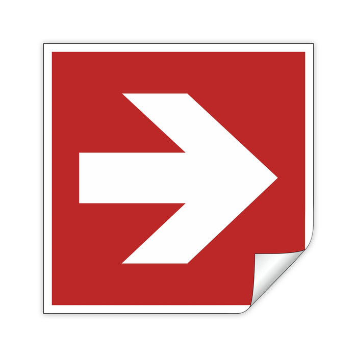 Schild Richtungspfeil gerade - ASR A1.3 - DIN EN ISO 7010 - Brandschutzzeichen für Innen und Aussen - PVC selbstklebend becline