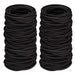 TIYUPA 100 Stück elastische Haarbänder, 2 mm elastische Haargummis, Pferdeschwanzhalter, große Haargummis ohne Metall, sanfte Gummibänder für Damen, Herren, Mädchen, Kinder, Schwarz