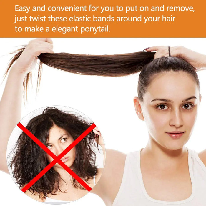 TIYUPA 100 Stück elastische Haarbänder, 2 mm elastische Haargummis, Pferdeschwanzhalter, große Haargummis ohne Metall, sanfte Gummibänder für Damen, Herren, Mädchen, Kinder, Schwarz