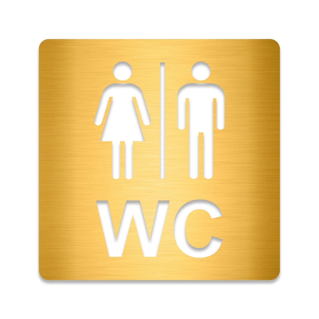 3D WC Schild, Hochglanz, Matt, selbstklebend, Damen, Herren, Türschild, Piktogramm, Markierung, Toilette, Acryl/Holz (Beere)