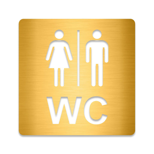 3D WC Schild, Hochglanz, Matt, selbstklebend, Damen, Herren, Türschild, Piktogramm, Markierung, Toilette, Acryl/Holz (Beere)