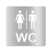3D WC Schild, Hochglanz, Matt, selbstklebend, Damen, Herren, Türschild, Piktogramm, Markierung, Toilette, Acryl/Holz (Beere)