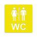 3D WC Schild, Hochglanz, Matt, selbstklebend, Damen, Herren, Türschild, Piktogramm, Markierung, Toilette, Acryl/Holz (Beere)