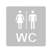 3D WC Schild, Hochglanz, Matt, selbstklebend, Damen, Herren, Türschild, Piktogramm, Markierung, Toilette, Acryl/Holz (Beere)