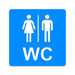 3D WC Schild, Hochglanz, Matt, selbstklebend, Damen, Herren, Türschild, Piktogramm, Markierung, Toilette, Acryl/Holz (Beere)