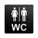 3D WC Schild, Hochglanz, Matt, selbstklebend, Damen, Herren, Türschild, Piktogramm, Markierung, Toilette, Acryl/Holz (Beere)