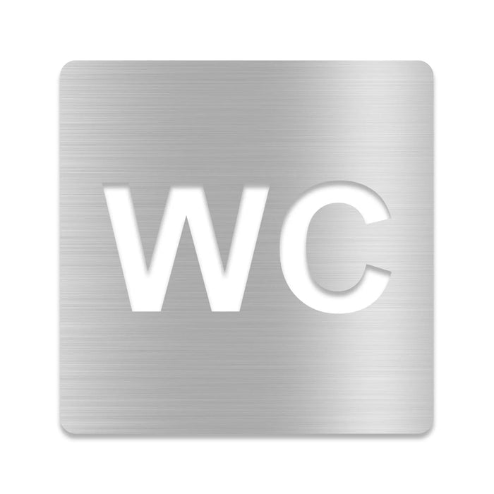 3D WC Schild, Hochglanz, selbstklebend, Damen, Herren, Türschild, Hinweis, Toilette, Acryl/Holz (Beere)