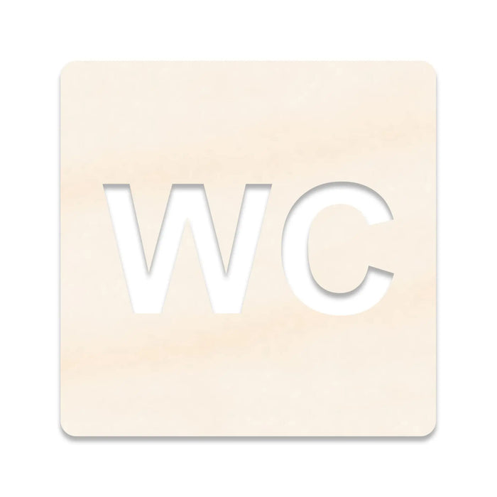 3D WC Schild, Hochglanz, selbstklebend, Damen, Herren, Türschild, Hinweis, Toilette, Acryl/Holz (Beere)