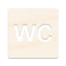 3D WC Schild, Hochglanz, selbstklebend, Damen, Herren, Türschild, Hinweis, Toilette, Acryl/Holz (Beere)