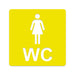 3D WC Schild, Metall-Optik, Hochglanz/Matt, selbstklebend, Damen, Herren, Türschild, Hinweisschild, Toilette, Acryl/Holz (Damen, Beere)