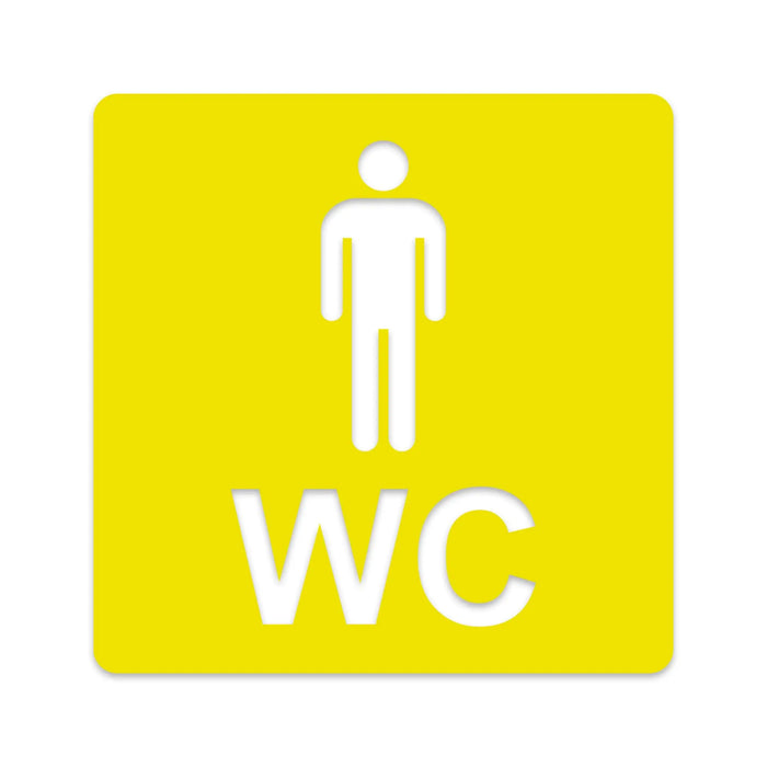 3D WC Schild, Metall-Optik, Hochglanz/Matt, selbstklebend, Damen, Herren, Türschild, Hinweisschild, Toilette, Acryl/Holz (Damen, Beere)