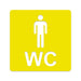 3D WC Schild, Metall-Optik, Hochglanz/Matt, selbstklebend, Damen, Herren, Türschild, Hinweisschild, Toilette, Acryl/Holz (Damen, Beere)