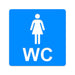 3D WC Schild, Metall-Optik, Hochglanz/Matt, selbstklebend, Damen, Herren, Türschild, Hinweisschild, Toilette, Acryl/Holz (Damen, Beere)