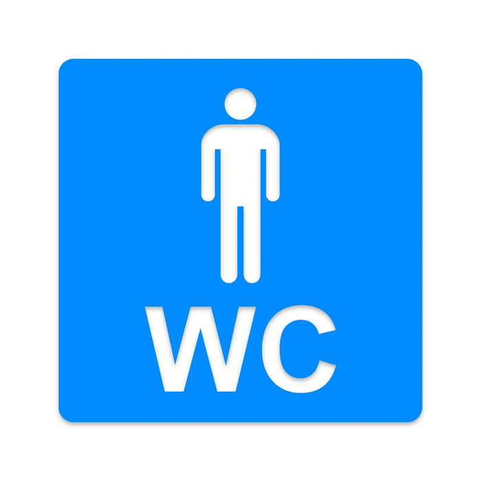 3D WC Schild, Metall-Optik, Hochglanz/Matt, selbstklebend, Damen, Herren, Türschild, Hinweisschild, Toilette, Acryl/Holz (Damen, Beere)