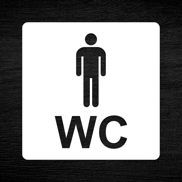 3D WC Schild, Metall-Optik, Hochglanz/Matt, selbstklebend, Damen, Herren, Türschild, Hinweisschild, Toilette, Acryl/Holz (Damen, Beere)