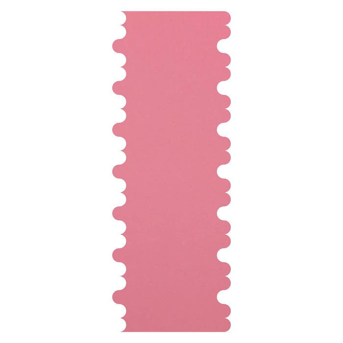 Blacked LaserTEC Cake Card, Scraper, Teigkarte, Schaber, Kuchenschaber, Glätter, Tortenglätter, Muster, Gemustert, Spachtel, Groß (Style 1.01 XL, Rosa)