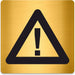 Blacked LaserTEC Leitsysteme - Acryl Schild - Eckig 12 x 12 cm - Selbstklebend - Gold gebürstet - Metall-Optik - UV beständig - Für Innen und Außen (Achtung)