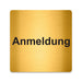 Blacked LaserTEC Leitsysteme - Acryl Schild - Eckig 12 x 12 cm - Selbstklebend - Gold gebürstet - Metall-Optik - UV beständig - Für Innen und Außen (Achtung)