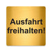 Blacked LaserTEC Leitsysteme - Acryl Schild - Eckig 12 x 12 cm - Selbstklebend - Gold gebürstet - Metall-Optik - UV beständig - Für Innen und Außen (Achtung)
