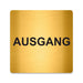 Blacked LaserTEC Leitsysteme - Acryl Schild - Eckig 12 x 12 cm - Selbstklebend - Gold gebürstet - Metall-Optik - UV beständig - Für Innen und Außen (Achtung)