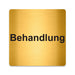 Blacked LaserTEC Leitsysteme - Acryl Schild - Eckig 12 x 12 cm - Selbstklebend - Gold gebürstet - Metall-Optik - UV beständig - Für Innen und Außen (Achtung)