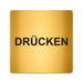 Blacked LaserTEC Leitsysteme - Acryl Schild - Eckig 12 x 12 cm - Selbstklebend - Gold gebürstet - Metall-Optik - UV beständig - Für Innen und Außen (Achtung)