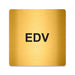 Blacked LaserTEC Leitsysteme - Acryl Schild - Eckig 12 x 12 cm - Selbstklebend - Gold gebürstet - Metall-Optik - UV beständig - Für Innen und Außen (Achtung)