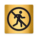 Blacked LaserTEC Leitsysteme - Acryl Schild - Eckig 12 x 12 cm - Selbstklebend - Gold gebürstet - Metall-Optik - UV beständig - Für Innen und Außen (Achtung)