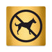 Blacked LaserTEC Leitsysteme - Acryl Schild - Eckig 12 x 12 cm - Selbstklebend - Gold gebürstet - Metall-Optik - UV beständig - Für Innen und Außen (Achtung)