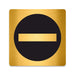 Blacked LaserTEC Leitsysteme - Acryl Schild - Eckig 12 x 12 cm - Selbstklebend - Gold gebürstet - Metall-Optik - UV beständig - Für Innen und Außen (Achtung)