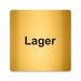 Blacked LaserTEC Leitsysteme - Acryl Schild - Eckig 12 x 12 cm - Selbstklebend - Gold gebürstet - Metall-Optik - UV beständig - Für Innen und Außen (Achtung)