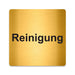 Blacked LaserTEC Leitsysteme - Acryl Schild - Eckig 12 x 12 cm - Selbstklebend - Gold gebürstet - Metall-Optik - UV beständig - Für Innen und Außen (Achtung)