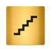 Blacked LaserTEC Leitsysteme - Acryl Schild - Eckig 12 x 12 cm - Selbstklebend - Gold gebürstet - Metall-Optik - UV beständig - Für Innen und Außen (Achtung)