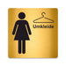 Blacked LaserTEC Leitsysteme - Acryl Schild - Eckig 12 x 12 cm - Selbstklebend - Gold gebürstet - Metall-Optik - UV beständig - Für Innen und Außen (Achtung)
