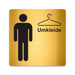 Blacked LaserTEC Leitsysteme - Acryl Schild - Eckig 12 x 12 cm - Selbstklebend - Gold gebürstet - Metall-Optik - UV beständig - Für Innen und Außen (Achtung)