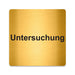 Blacked LaserTEC Leitsysteme - Acryl Schild - Eckig 12 x 12 cm - Selbstklebend - Gold gebürstet - Metall-Optik - UV beständig - Für Innen und Außen (Achtung)