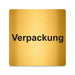 Blacked LaserTEC Leitsysteme - Acryl Schild - Eckig 12 x 12 cm - Selbstklebend - Gold gebürstet - Metall-Optik - UV beständig - Für Innen und Außen (Achtung)