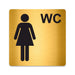 Blacked LaserTEC Leitsysteme - Acryl Schild - Eckig 12 x 12 cm - Selbstklebend - Gold gebürstet - Metall-Optik - UV beständig - Für Innen und Außen (Achtung)