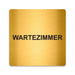 Blacked LaserTEC Leitsysteme - Acryl Schild - Eckig 12 x 12 cm - Selbstklebend - Gold gebürstet - Metall-Optik - UV beständig - Für Innen und Außen (Achtung)