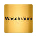 Blacked LaserTEC Leitsysteme - Acryl Schild - Eckig 12 x 12 cm - Selbstklebend - Gold gebürstet - Metall-Optik - UV beständig - Für Innen und Außen (Achtung)