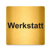 Blacked LaserTEC Leitsysteme - Acryl Schild - Eckig 12 x 12 cm - Selbstklebend - Gold gebürstet - Metall-Optik - UV beständig - Für Innen und Außen (Achtung)
