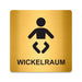 Blacked LaserTEC Leitsysteme - Acryl Schild - Eckig 12 x 12 cm - Selbstklebend - Gold gebürstet - Metall-Optik - UV beständig - Für Innen und Außen (Achtung)
