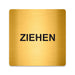 Blacked LaserTEC Leitsysteme - Acryl Schild - Eckig 12 x 12 cm - Selbstklebend - Gold gebürstet - Metall-Optik - UV beständig - Für Innen und Außen (Achtung)