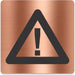 Blacked LaserTEC Leitsysteme - Acryl Schild - Eckig 12 x 12 cm - Selbstklebend - Kupfer gebürstet - Metall-Optik - UV beständig - Für Innen und Außen (Achtung)